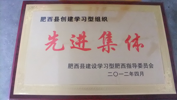 肥西中学荣获“肥西县创建学习型组织先进集体”称号(图1)
