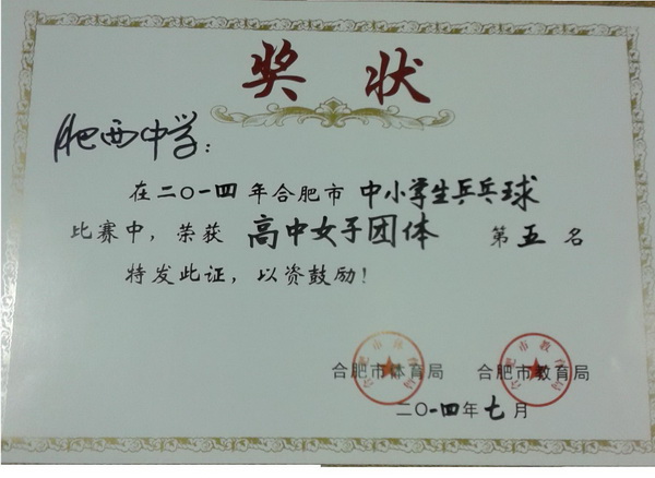 肥西中学乒乓球队市级比赛创佳绩(图2)