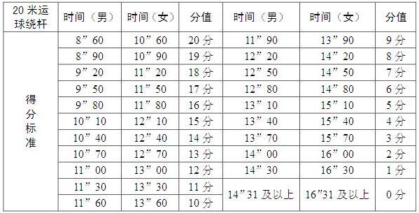 2017年肥西中学足球特长生测试项目及评分标准(图6)