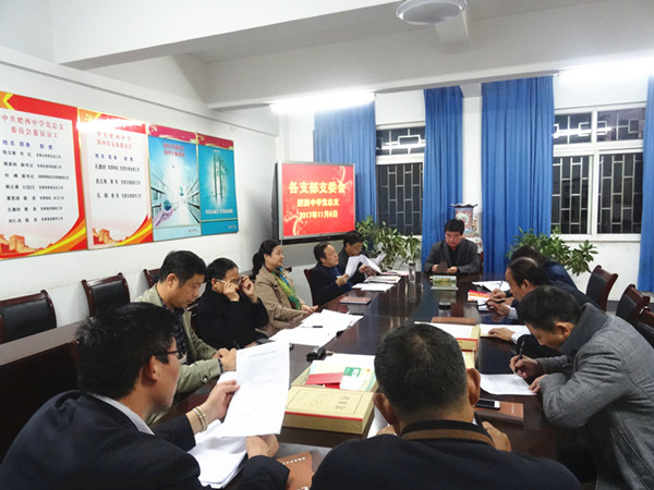 肥西中学党总支作迎接基层党建验收动员(图1)