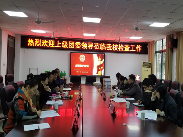 合肥市中学共青团改革“互比互学”工作组莅临肥西中学督查指导(图1)