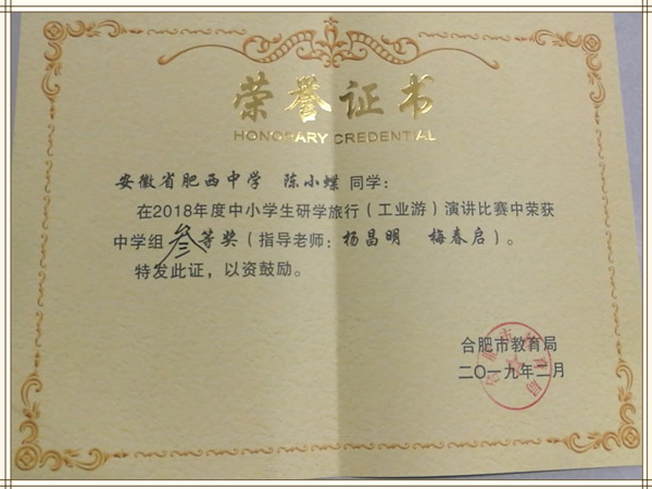 妙语连珠一展青春魅力 舌吐莲花尽显自我风采——肥西中学选手在合肥市中小学生研学旅行演讲比赛中取得佳绩(图2)