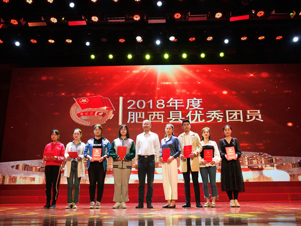 肥西中学马晶晶等同学接受共青团肥西县委表彰(图2)
