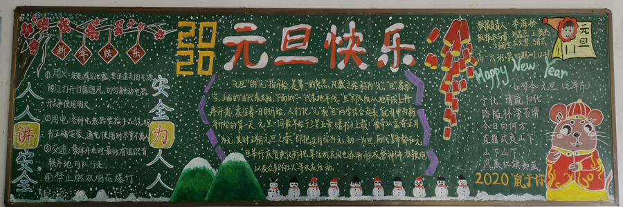 肥西中学举办“庆元旦 迎新年”板报评比活动(图3)