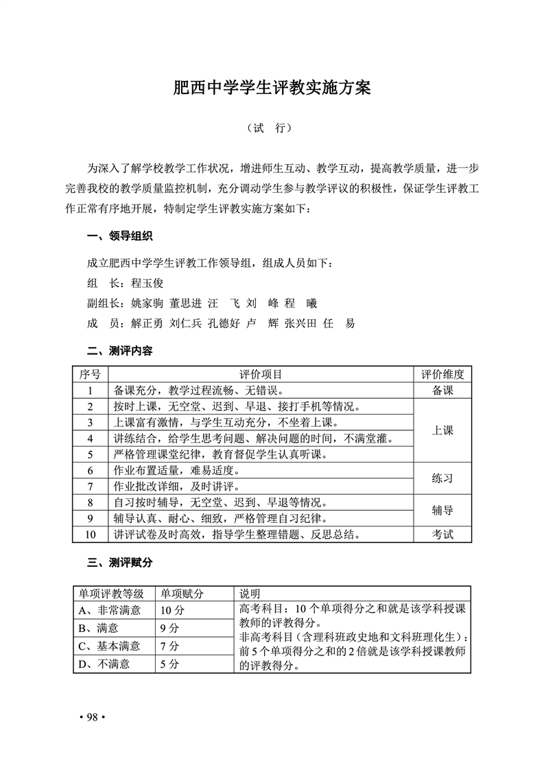 2020肥西中学管理制度汇编(图105)
